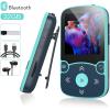 image32GB MP3 Player with Clip AGPTEK Bluetooth 50 Lossless Sound with FM Radio Voice Recorder for Sport Running Supports up to 128GB TF Card BlueBlue