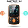 image32GB MP3 Player with Clip AGPTEK Bluetooth 50 Lossless Sound with FM Radio Voice Recorder for Sport Running Supports up to 128GB TF Card BlueOrange