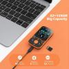 image32GB MP3 Player with Clip AGPTEK Bluetooth 50 Lossless Sound with FM Radio Voice Recorder for Sport Running Supports up to 128GB TF Card BlueOrange