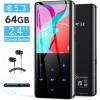 imageAGPTEK 32GB MP3 Player with Bluetooth 53 A19X 24quot Curved Screen Portable Music Player with Speaker Lossless Sound with FM Radio Voice Recorder Supports up to 128GB Blackblack