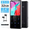 imageAGPTEK 32GB MP3 Player with Bluetooth 53 A19X 24quot Curved Screen Portable Music Player with Speaker Lossless Sound with FM Radio Voice Recorder Supports up to 128GB Blackblack