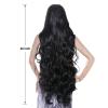 imageAGPTEK 40 Inches Heat Resistant Long Curly Wave Wig with Full Head Clip  Black