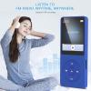 imageAGPTEK A02S 16GB MP3 Player 70 Hours Playback Lossless Sound Music Player Supports up to 128GB Dark BlueDeep blue