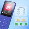 imageAGPTEK A02S 16GB MP3 Player 70 Hours Playback Lossless Sound Music Player Supports up to 128GB Dark BlueDeep blue