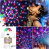 imageAGPTEK Air Balloon Pump Electric Blower with Dual Nozzles Portable Balloon Blower Pump for Inflation with LED Magical Ball Light for Decoration and Party