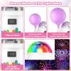 imageAGPTEK Air Balloon Pump Electric Blower with Dual Nozzles Portable Balloon Blower Pump for Inflation with LED Magical Ball Light for Decoration and Party