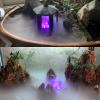imageAGPTEK Aluminum Mist Maker Water Fountain Pond Fogger Air Humidifier Atomizer Mini Fog Machine with 12 Color Changing LED Lights