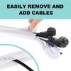 imageAGPTEK Cable Sleeve Cover 10ft  45 inch Desk Cord Organizer Cable Hider Home Office Wire Management Computer TV Wire Loom Tubing Pet Proof Cord Protector from Cat Dog Chewing BlackWhite