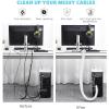 imageAGPTEK Cable Sleeve Cover 10ft  45 inch Desk Cord Organizer Cable Hider Home Office Wire Management Computer TV Wire Loom Tubing Pet Proof Cord Protector from Cat Dog Chewing BlackWhite
