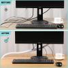 imageAGPTEK Cable Sleeve Cover 10ft  45 inch Desk Cord Organizer Cable Hider Home Office Wire Management Computer TV Wire Loom Tubing Pet Proof Cord Protector from Cat Dog Chewing BlackWhite