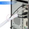 imageAGPTEK Cable Sleeve Cover 10ft  45 inch Desk Cord Organizer Cable Hider Home Office Wire Management Computer TV Wire Loom Tubing Pet Proof Cord Protector from Cat Dog Chewing BlackWhite