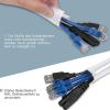 imageAGPTEK Cable Sleeve Cover 10ft  45 inch Desk Cord Organizer Cable Hider Home Office Wire Management Computer TV Wire Loom Tubing Pet Proof Cord Protector from Cat Dog Chewing BlackWhite