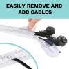 imageAGPTEK Cable Sleeve Cover 10ft  45 inch Desk Cord Organizer Cable Hider Home Office Wire Management Computer TV Wire Loom Tubing Pet Proof Cord Protector from Cat Dog Chewing BlackWhite