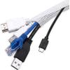 imageAGPTEK Cable Sleeve Cover 10ft  45 inch Desk Cord Organizer Cable Hider Home Office Wire Management Computer TV Wire Loom Tubing Pet Proof Cord Protector from Cat Dog Chewing BlackWhite