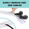 imageAGPTEK Cable Sleeve Cover 10ft  45 inch Desk Cord Organizer Cable Hider Home Office Wire Management Computer TV Wire Loom Tubing Pet Proof Cord Protector from Cat Dog Chewing BlackWhite