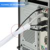 imageAGPTEK Cable Sleeve Cover 10ft  45 inch Desk Cord Organizer Cable Hider Home Office Wire Management Computer TV Wire Loom Tubing Pet Proof Cord Protector from Cat Dog Chewing BlackWhite