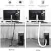 imageAGPTEK Cable Sleeve Cover 10ft  45 inch Desk Cord Organizer Cable Hider Home Office Wire Management Computer TV Wire Loom Tubing Pet Proof Cord Protector from Cat Dog Chewing BlackWhite