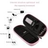 imageAGPTEK Carrying Case EVA Zipper Carrying Hard Case Cover for Digital Voice Recorders MP3 Players Storage Holder for 3D Printing Pen USB Cable Earphones Memory Cards U Disk BlackPink