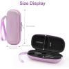 imageAGPTEK Carrying Case EVA Zipper Carrying Hard Case Cover for Digital Voice Recorders MP3 Players Storage Holder for 3D Printing Pen USB Cable Earphones Memory Cards U Disk BlackPurple