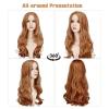 imageAGPTEK Cosplay Synthetic Wavy Wigs M3GAN Wig 275inch Middle Part CurlyHeat Resistant Fiber Soft and Smooth Texture Perfect for HalloweenCosplay and Festive Decorations