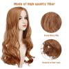 imageAGPTEK Cosplay Synthetic Wavy Wigs M3GAN Wig 275inch Middle Part CurlyHeat Resistant Fiber Soft and Smooth Texture Perfect for HalloweenCosplay and Festive Decorations
