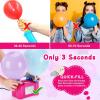 imageAGPTEK Electric Air Balloon Pump 110V 600W Rose Red Portable Dual Nozzle InflatorBlower for Party DecorationARose Red