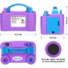 imageAGPTEK Electric Air Balloon Pump 110V 600W Rose Red Portable Dual Nozzle InflatorBlower for Party DecorationBPurple