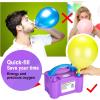imageAGPTEK Electric Air Balloon Pump 110V 600W Rose Red Portable Dual Nozzle InflatorBlower for Party DecorationBPurple