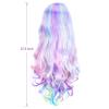 imageAGPTEK Full Long Curly Wavy Rainbow Hair Wig Heat Resistant Wig for Music Festival Theme Parties Wedding Concerts Dating Cosplay ampamp MoreLong Curly Wig