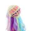 imageAGPTEK Full Long Curly Wavy Rainbow Hair Wig Heat Resistant Wig for Music Festival Theme Parties Wedding Concerts Dating Cosplay ampamp MoreLong Curly Wig