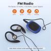 imageAGPTEK G02 8GB Clip MP3 Player with FM Shuffle Portable Music Player with Sweatproof Silicone Case for Sports BlueBlue