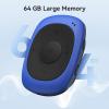 imageAGPTEK G02 8GB Clip MP3 Player with FM Shuffle Portable Music Player with Sweatproof Silicone Case for Sports BlueBlue