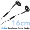 imageAGPTEK IPX8 Waterproof inEar Earphones Coiled Cable Swimming Earbuds with Stereo Audio Extension Cable WiredBlack