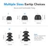 imageAGPTEK IPX8 Waterproof inEar Earphones Coiled Cable Swimming Earbuds with Stereo Audio Extension Cable WiredBlack