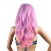 imageAGPTEK Image Long Full Curly Wavy MultiColor Lolita Halloween Wigs for Women Cosplay Costume Party with Wig Cap Comb and Rubber Band  Light Blue Pink