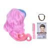 imageAGPTEK Image Long Full Curly Wavy MultiColor Lolita Halloween Wigs for Women Cosplay Costume Party with Wig Cap Comb and Rubber Band  Light Blue Pink