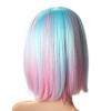 imageAGPTEK MultiColor Ombre Short Bob Wig Shoulder Length Hair Extension With Stretchable Hairnet