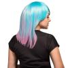 imageAGPTEK MultiColor Ombre Short Bob Wig Shoulder Length Hair Extension With Stretchable Hairnet