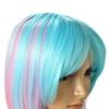 imageAGPTEK MultiColor Ombre Short Bob Wig Shoulder Length Hair Extension With Stretchable Hairnet