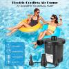imageAGPTEK Rechargeable Air Pump Electric Air Pump 4000mAh Battery QuickFill Inflator ampamp Deflator with 3 Nozzles Lightweight ampamp Portable Perfect for Air Beds Air Mattresses Pool Toys ampamp Inflatable