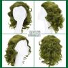 imageAGPTEK Short Green Clown Wig Halloween Cosplay Wig Green Wig 275inch Mens Short Wavy Wig in Deep Green  Perfect for Halloween and Cosplay Characters