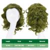 imageAGPTEK Short Green Clown Wig Halloween Cosplay Wig Green Wig 275inch Mens Short Wavy Wig in Deep Green  Perfect for Halloween and Cosplay Characters