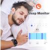 imageAGPTEK Smart Watch 169quot43mm Smartwatch for Android and iOS Phones IP68 Waterproof Fitness Tracker Watch Heart Rate Monitor Pedometer Sleep Monitor for Men WomenBlue