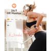 imageAGPTEK Smart Watch for Women Men 5ATM Waterproof Smartwatch for Android and iOS Phones Fitness Tracker Watch with 100 Sports Modes Heart Rate Monitor Pedometer Sleep Monitor BlackRose gold case with pink band