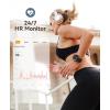 imageAGPTEK Smart Watch for Women Men 5ATM Waterproof Smartwatch for Android and iOS Phones Fitness Tracker Watch with 100 Sports Modes Heart Rate Monitor Pedometer Sleep Monitor BlackBlack