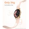 imageAGPTEK Smart Watch for Women Men 5ATM Waterproof Smartwatch for Android and iOS Phones Fitness Tracker Watch with 100 Sports Modes Heart Rate Monitor Pedometer Sleep Monitor BlackRose gold case with pink band