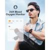 imageAGPTEK Smart Watch for Women Men 5ATM Waterproof Smartwatch for Android and iOS Phones Fitness Tracker Watch with 100 Sports Modes Heart Rate Monitor Pedometer Sleep Monitor BlackBlack