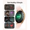 imageAGPTEK Smart Watch for WomenAnswerMake Calls  Smartwatch for Android iOS Phones with Heart Rate Sleep Monitor Step Counter Fitness Tracker Watch with 100 Sports Modes PinkPink