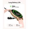 imageAGPTEK Smart Watch for WomenAnswerMake Calls  Smartwatch for Android iOS Phones with Heart Rate Sleep Monitor Step Counter Fitness Tracker Watch with 100 Sports Modes PinkPink