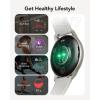 imageAGPTEK Smart Watch for WomenAnswerMake Calls  Smartwatch for Android iOS Phones with Heart Rate Sleep Monitor Step Counter Fitness Tracker Watch with 100 Sports Modes PinkStarry Silver